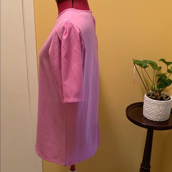 She Di Women's Top with gathered shoulder short sleeves NWOT - Picture 4 of 14